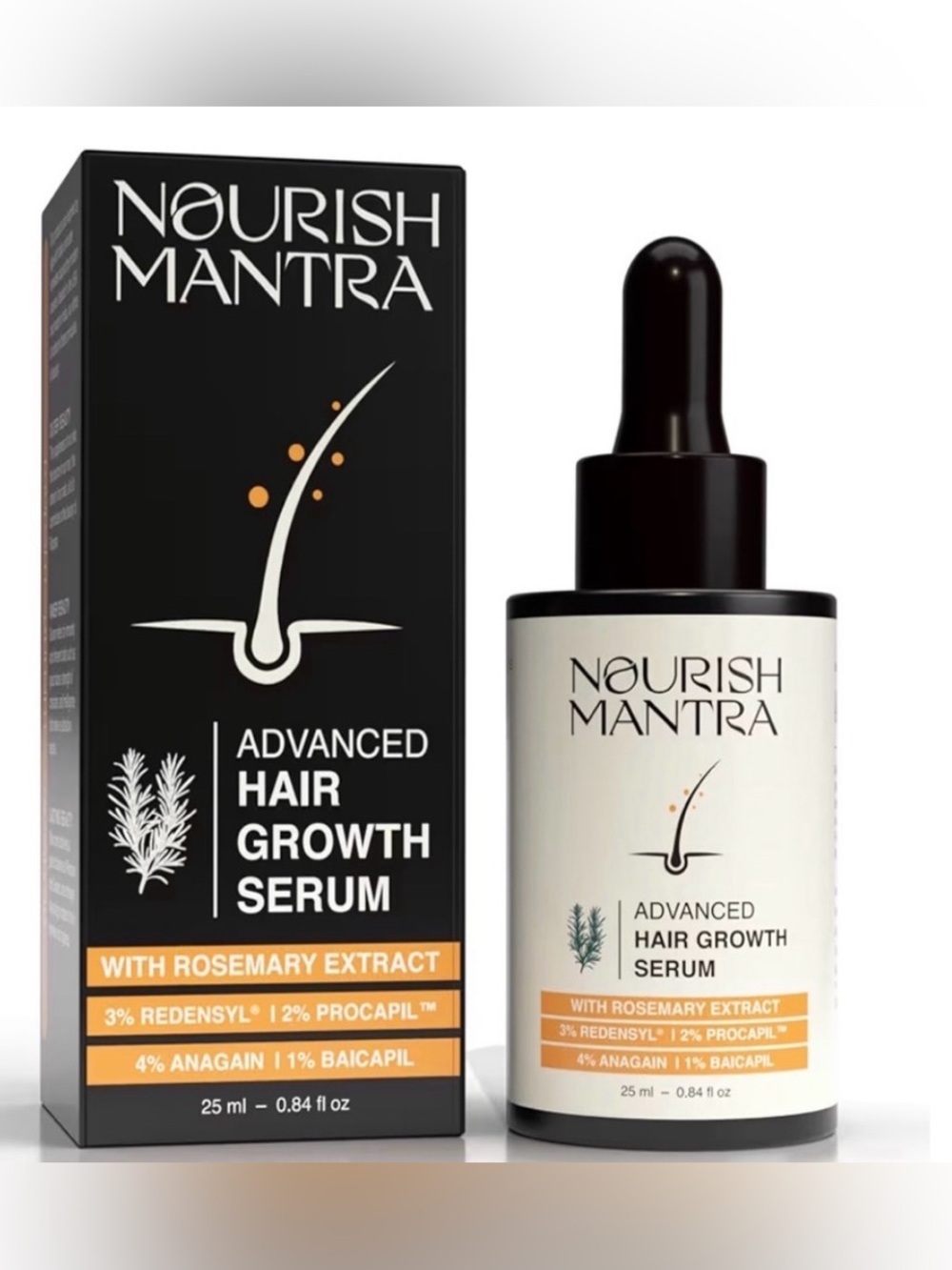 Nourish Mantra Advanced Hair Growth Serum Rosemary Redensyl Luxe 25ml Scalp Care